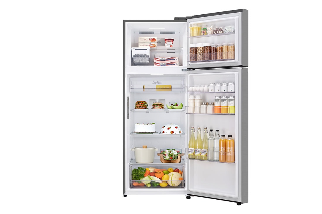 LG Ψυγείο Δίπορτο Total No Frost 185  x 70 cm, Door Open with food, GTBV44PYBKD, thumbnail 2
