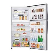LG Ψυγείο Δίπορτο Total No Frost 184 x 86 cm , Door open with food, GTB916PZHED, thumbnail 2