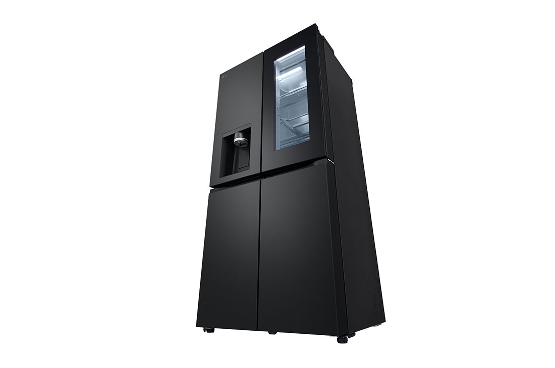 LG Ψυγείο Ντουλάπα Οριζόντιας Διάταξης (Multi Door)  Total No Frost με Instaview™ 178 x 83,5 cm , right side perspective view, GMG860EPBE, thumbnail 14