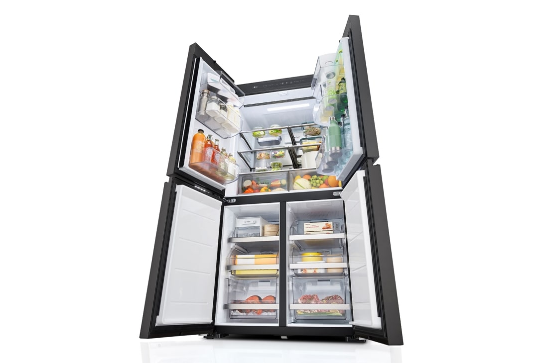 LG Ψυγείο Ντουλάπα Οριζόντιας Διάταξης (Multi Door) MoodUP™ Total No Frost με Instaview™ 186 x 91,4 cm, buttom view , GMV960NNME, thumbnail 10
