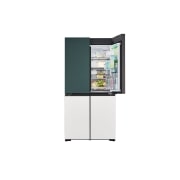 LG Ψυγείο Ντουλάπα Οριζόντιας Διάταξης (Multi Door) MoodUP™ Total No Frost με Instaview™ 186 x 91,4 cm, right  door open with food , GMV960NNME, thumbnail 13