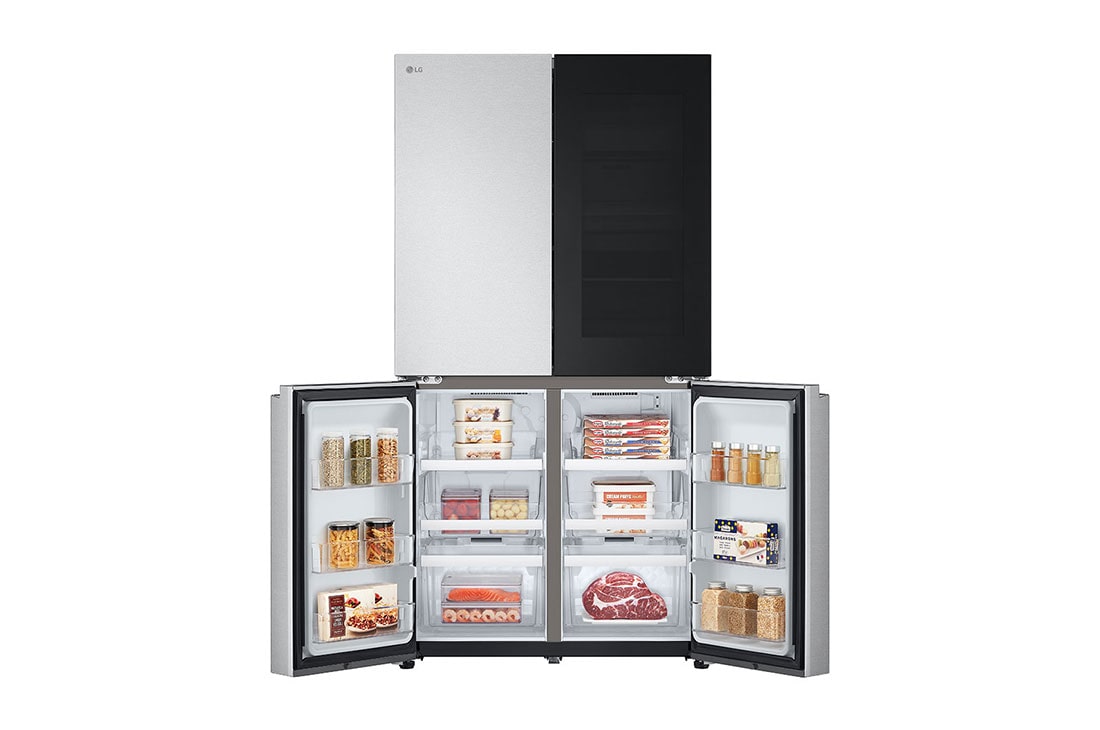 LG Ψυγείο Ντουλάπα Κάθετης Διάταξής ( Multi Door ) Total No Frost με Instaview™ 179 x 91,3 cm, FrontBottomOpen_Food, GMV960MBDE, thumbnail 12