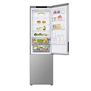 LG Ψυγειοκαταψύκτης Total No Frost 203 x 59,5 cm, Front top door open with food view, GBV22NCAPY, thumbnail 4