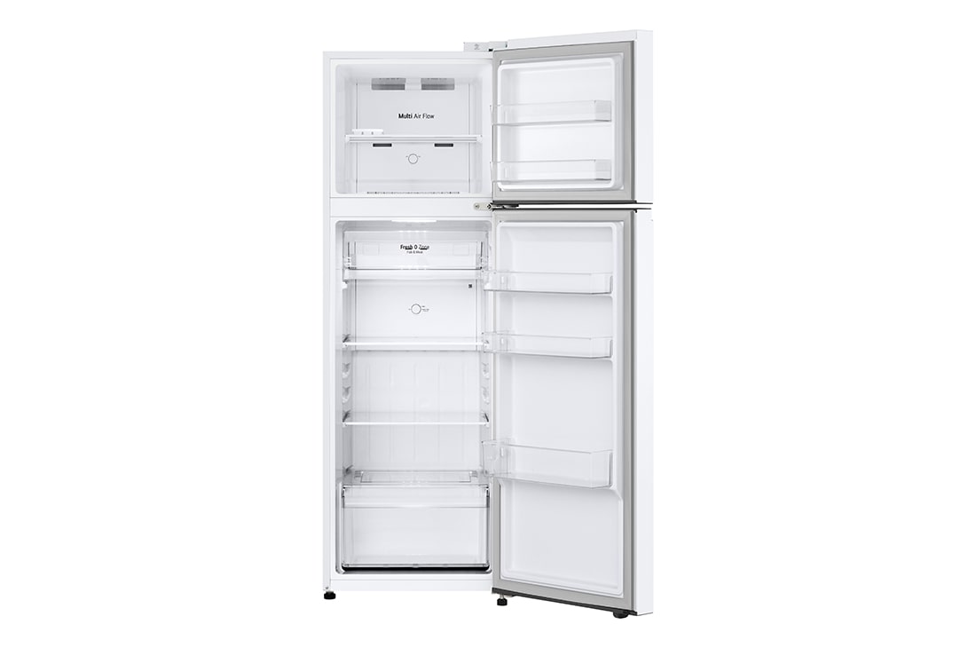LG Ψυγείο Δίπορτο Total No Frost 168 x 55,5 cm, μπροστινή ανοικτή όψη με τρόφιμα αποθηκευμένα, GTBV20SWZJD, thumbnail 2