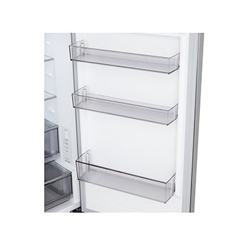 LG Ψυγειοκαταψύκτης Total No Frost 186 x 59,7 cm, LG ψυγειοκαταψύκτης πλάγια μπροστινή όψη που δείχνει τον εξωτερικό σχεδιασμό, GBBSJ10EPY, thumbnail 12