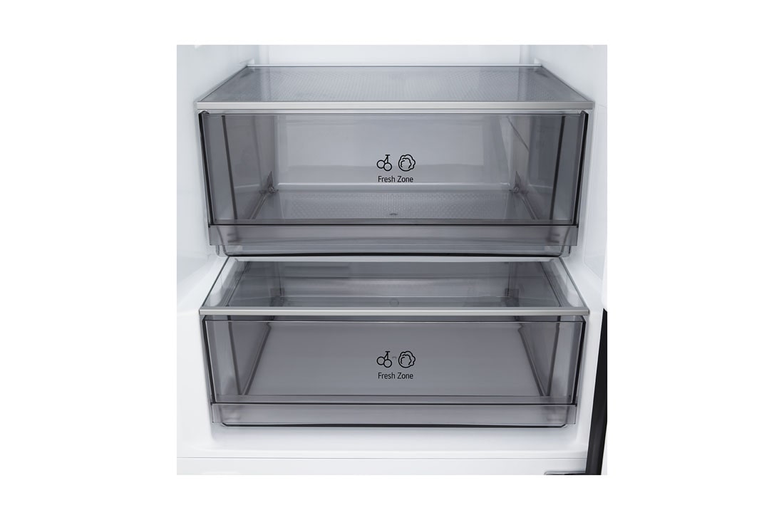 LG Ψυγειοκαταψύκτης Total No Frost 203 x 59,7 cm, LG ψυγειοκαταψύκτης όψη από μπροστά που δείχνει τον αεραγωγό DoorCooling+™, GBBSJ21DEP, thumbnail 8