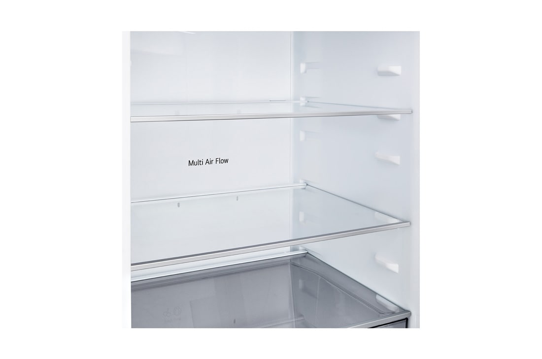 LG Ψυγειοκαταψύκτης Total No Frost με 203 x 59,5 cm, LG ψυγειοκαταψύκτης σε χώρο καθιστικού με θέα τη νυχτερινή πόλη και γραφικό AI Saving Mode με διάγραμμα διακυμάνσεων ενέργειας, GBBSJ21DPY, thumbnail 5