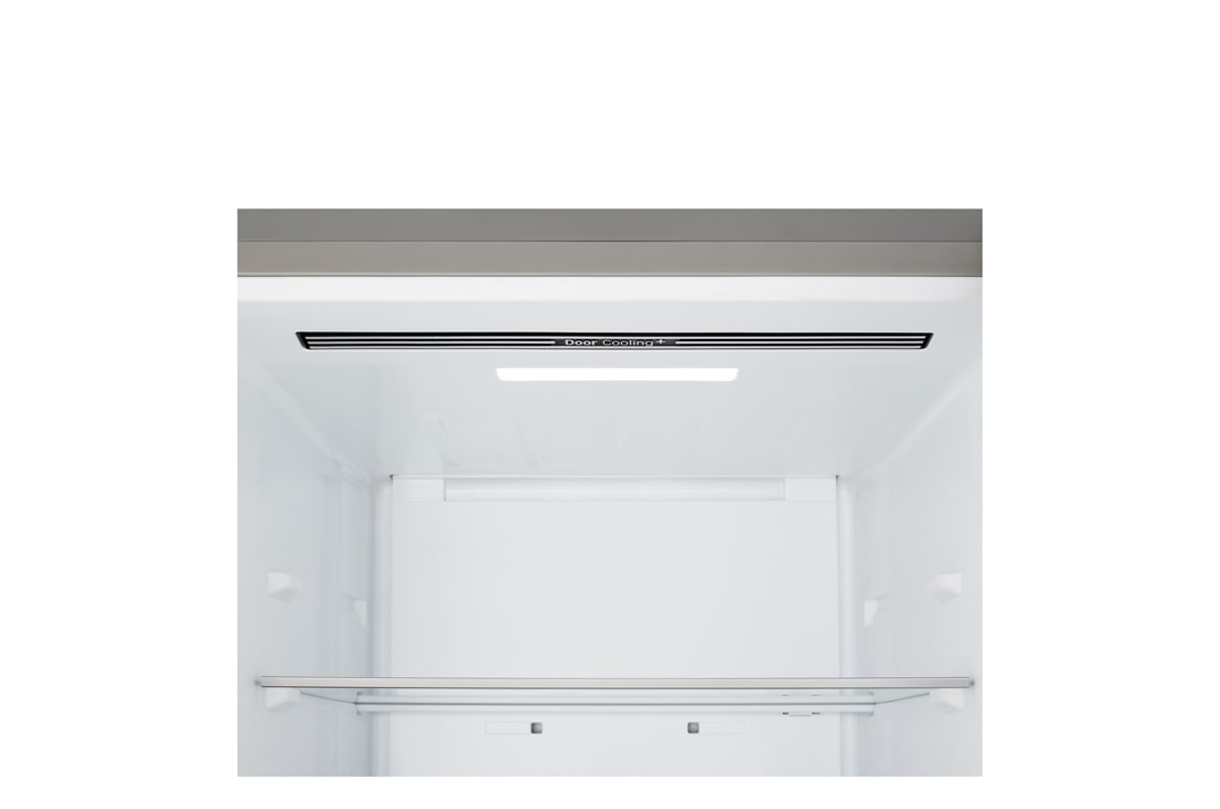 LG Ψυγειοκαταψύκτης Total No Frost 203 x 59,7 cm, LG ψυγειοκαταψύκτης από πάνω με το ματ μαύρο ψυγείο στα αριστερά και τον τοίχο με ντουλάπια στα δεξιά, GBBS322BPY, thumbnail 3