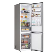 LG Ψυγειοκαταψύκτης Total No Frost 203 x 59,7 cm, LG ψυγειοκαταψύκτης εντοιχισμένος σε σκούρα καφέ ντουλάπια με παράθυρο και καναπέ στα αριστερά και νεροχύτη στα δεξιά, GBBS322BPY, thumbnail 14