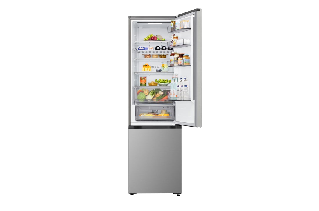 LG Ψυγειοκαταψύκτης Total No Frost 203 x 59,7 cm, LG ψυγειοκαταψύκτης όψη από μπροστά που δείχνει τον αεραγωγό DoorCooling+™, GBBS322APY, thumbnail 8