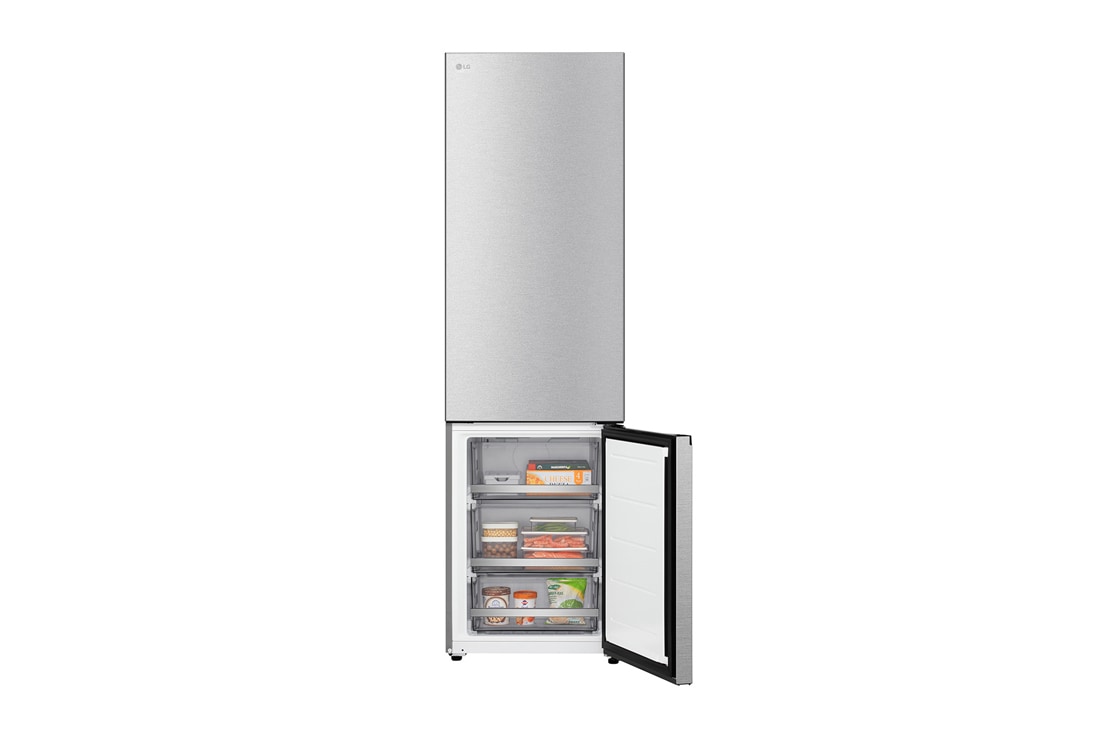 LG Ψυγειοκαταψύκτης Total No Frost 203 x 59,7 cm, Close-up van de bovenste rand van LG QNED TV, QNED85, GBBS726AMB, thumbnail 7