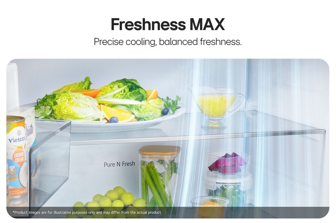 LG Ψυγείο Ντουλάπα Οριζόντιας Διάταξης 580L, Total No Frost 186 x 83,5cm, Φρέσκα τρόφιμα μέσα σε ψυγείο LG, που αναδεικνύουν την ψύξη ακριβείας και την ισορροπημένη φρεσκάδα., GMBS30SDPY, thumbnail 6