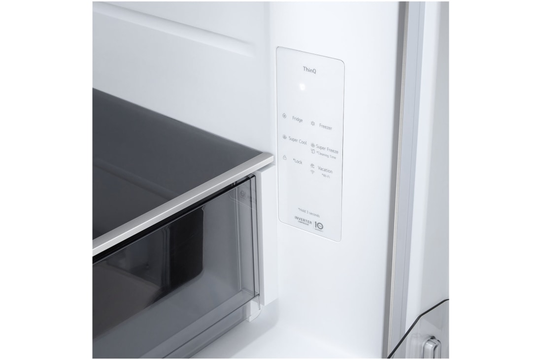 LG Ψυγείο Ντουλάπα Οριζόντιας Διάταξης 580L, Total No Frost 186 x 83,5cm, Πίνακας ελέγχου αφής στο εσωτερικό του ψυγείου, GMBS30SDPY, thumbnail 11