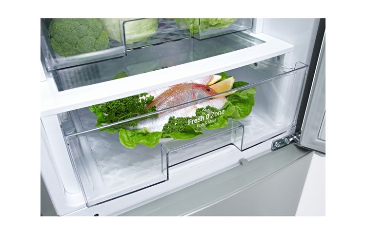 LG Ψυγειοκαταψύκτης Total No Frost, Μεικτή Χωρητικότητα 377 λίτρα, 10 χρόνια εγγύηση στον Γραμμικό Συμπιεστή, GBB530NSQFS, thumbnail 4