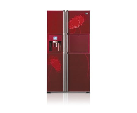 LG Ψυγείο Ντουλάπα Side by Side Art Flower, GC-P217LDMJ