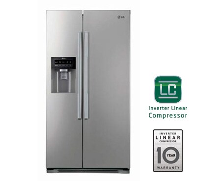LG Νέο Ψυγείο Ντουλάπα Side by Side από την LG! (Συνολική καθαρή χωρητικότητα 508 λίτρα)., GS3159PVEV