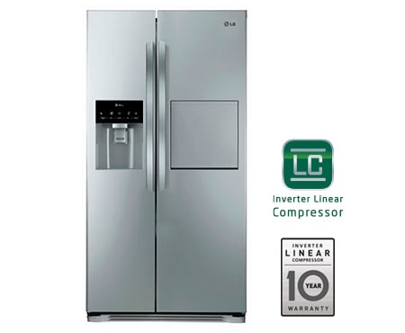 LG Ψυγείο ΝτουλάπαTotal No Frost, Μεικτή Χωρητικότητα 574 λίτρα, Ενεργειακή Κλάση Α+, 10 χρόνια εγγύηση στον Γραμμικό Συμπιεστή, GSP325NSCV