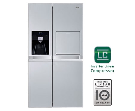 LG Ψυγείο ΝτουλάπαTotal No Frost, Μεικτή Χωρητικότητα 602 λίτρα, Ενεργειακή Κλάση Α++, 10 χρόνια εγγύηση στον Γραμμικό Συμπιεστή, GSP545NSQZ