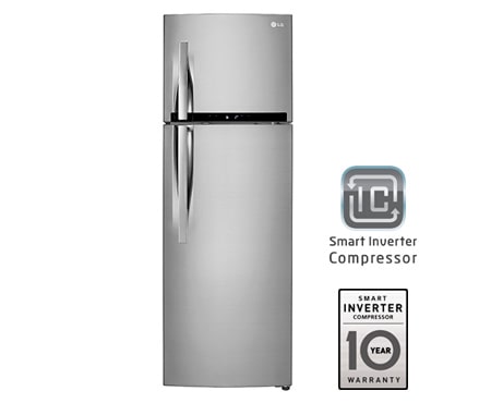 LG Δίπορτο Ψυγείο Τotal No Frost, Μεικτή Χωρητικότητα 315 λίτρα, Ενεργειακή Κλάση Α+, 10 χρόνια εγγύηση στον Smart Inverter Συμπιεστή, GT5232PZCM