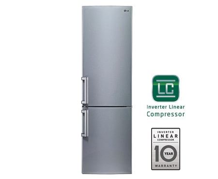 LG Ψυγειοκαταψύκτης Total No Frost, Μεικτή Χωρητικότητα 377 λίτρα, 10 χρόνια εγγύηση στον Γραμμικό Συμπιεστή, GBB530NSCQE