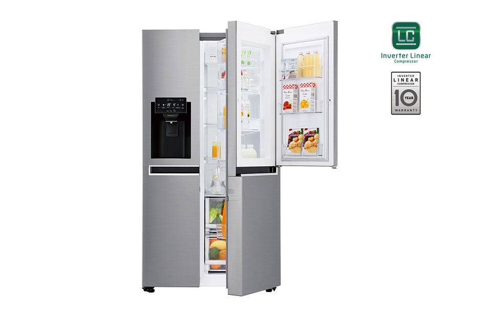 LG Ψυγείο Ντουλάπα Κάθετης Διάταξης (SxS) Total No Frost με Door-in-Door™ 1790 x 91,2 cm , GSJ760PZUZ