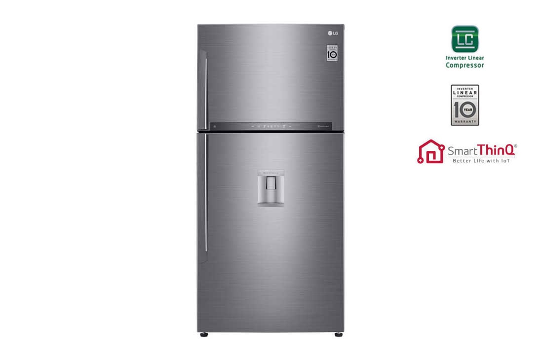 LG Ψυγείο Δίπορτο Total No Frost 178 x 86 cm με βρυσάκι νερού, GTF925PZPZD