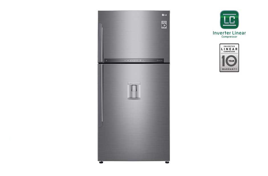 LG Ψυγείο Δίπορτο Total No Frost 184 x 86 cm με βρυσάκι νερού, GTF916PZPZD