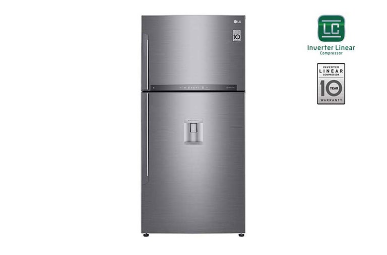 LG Ψυγείο Δίπορτο Total No Frost 184 x 86 cm με βρυσάκι νερού, GTF916PZPZD, thumbnail 1