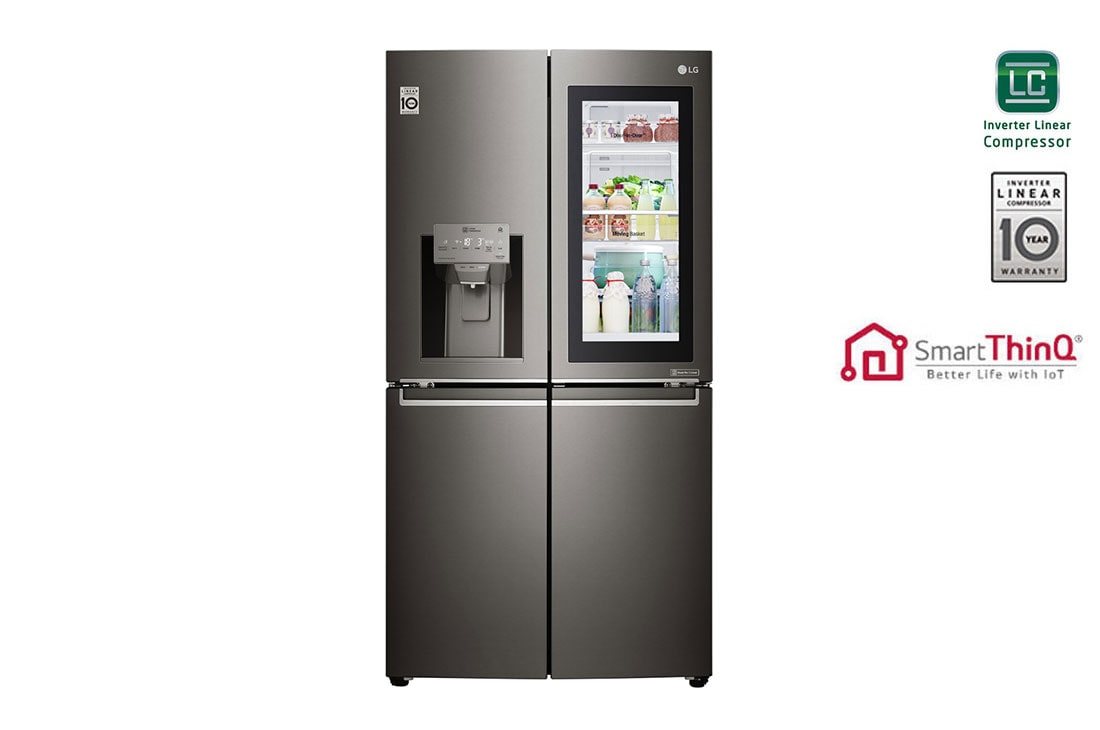 LG Ψυγείο Ντουλάπα Οριζόντιας Διάταξης (Multi Door) Total No Frost με InstaView Door-in-Door® 1797 x 91,2 cm , GMX936SBHV, thumbnail 0