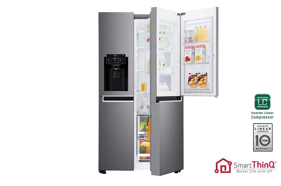 LG Ψυγείο Ντουλάπα Κάθετης Διάταξης (SxS) Total No Frost με Door-in-Door™ 1790 x 91,2 cm , GSJ470DIDV