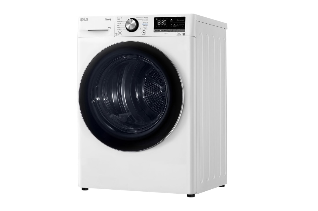 LG Στεγνωτήριο 8kg Υβριδικό με Aντλία θερμότητας, Right side, RH80V9AV2N, thumbnail 12