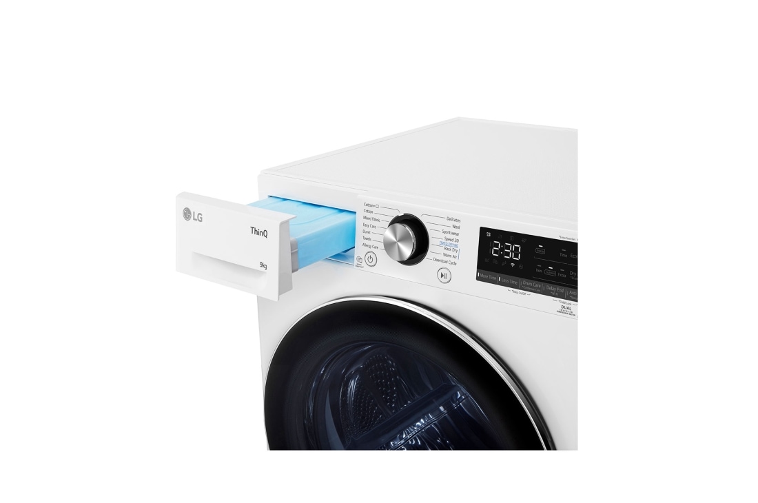 LG Στεγνωτήριο 9kg Υβριδικό με Aντλία θερμότητας, Drawer, RH90V9AV2N, thumbnail 8