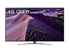 Νυχτερινή εικόνα ερήμου με μωβ αποχρώσεις σε μια QNED85.