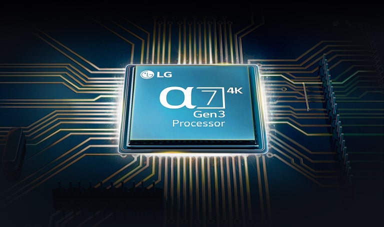 Alpha 9 chip ενσωματωμένο στη μητρική πλακέτα της τηλεόρασης.