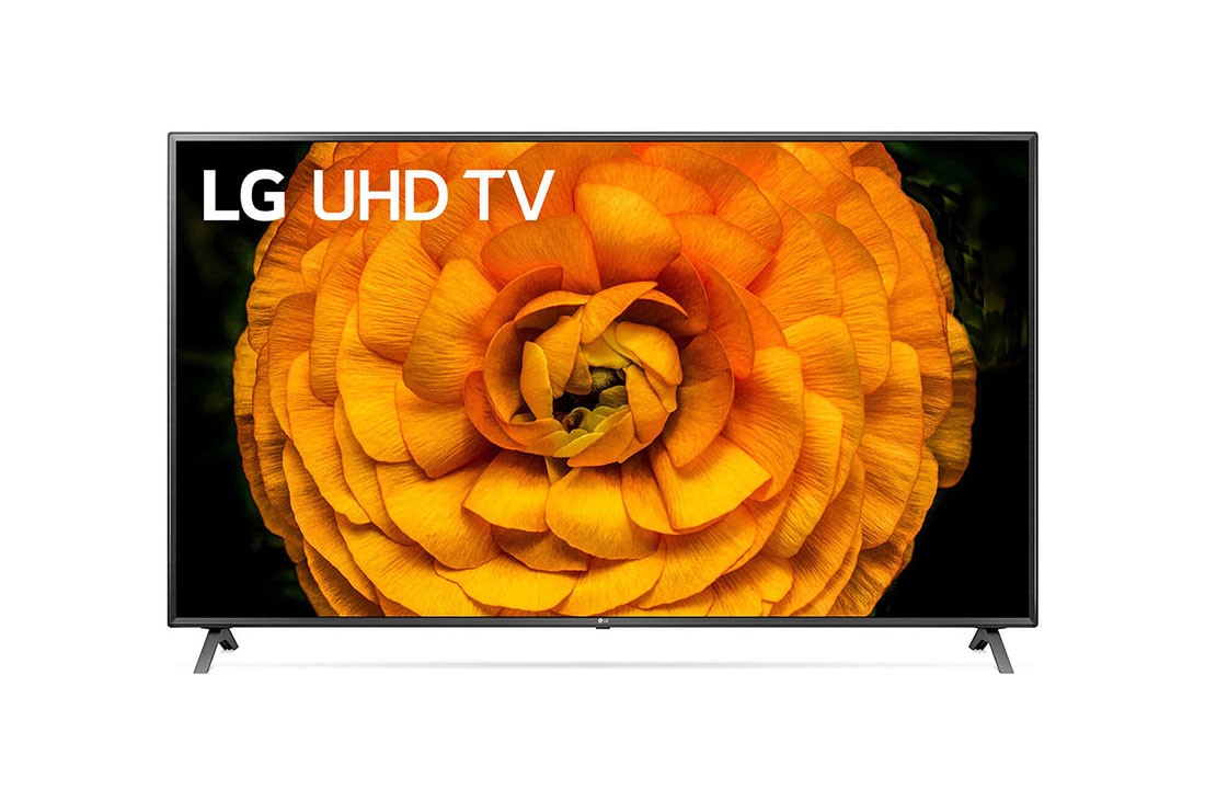 LG 75'' TV UHD 4K Έξυπνος Επεξεργαστής α7 3ης γενιάς ThinQ AI, μπροστινή όψη με εικόνα που γεμίζει την οθόνη, 75UN85006LA