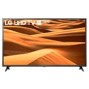 LG 75'' TV UHD 4K Quad Core Processor ThinQ AI, μπροστινή όψη με εικόνα που γεμίζει την οθόνη, 75UM7050PLA, thumbnail 1