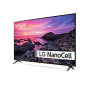 LG 49'' TV NanoCell 4K Quad Core Processor AI Smart, πλαϊνή όψη σε γωνία 30 μοιρών, 49SM8050PLC, thumbnail 3