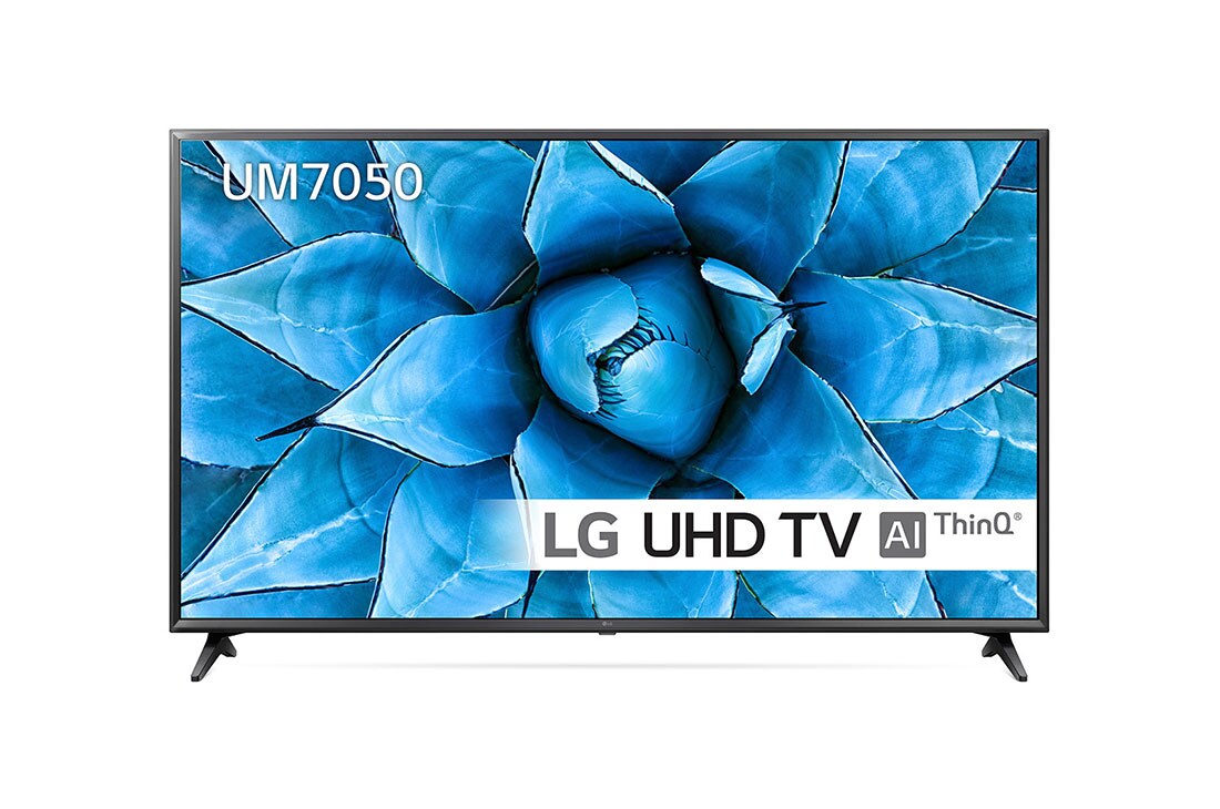 LG 65'' TV UHD 4K Quad Core Processor ThinQ AI, μπροστινή όψη με εικόνα που γεμίζει την οθόνη, 65UM7050PLA, thumbnail 10