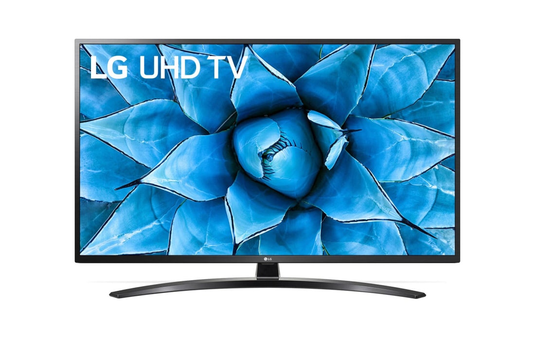LG 70'' TV UHD 4K Quad Core Processor ThinQ AI, μπροστινή όψη με εικόνα που γεμίζει την οθόνη, 70UN74006LA