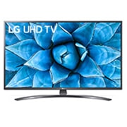 LG 65'' TV UHD 4K Quad Core Processor ThinQ AI, front view with infill image, 65UN74006LB, thumbnail 1