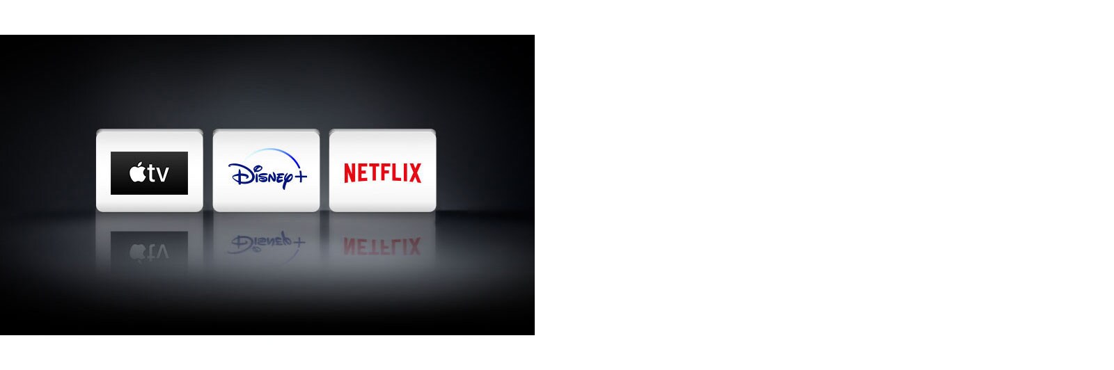 Τέσσερα λογότυπα: Apple TV app και Netflix,Disney+