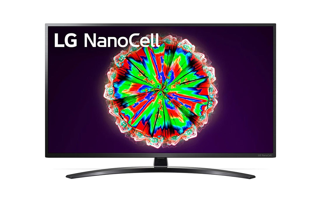 LG 43'' TV 4K NanoCell Quad Core Processor, μπροστινή όψη με εικόνα που γεμίζει την οθόνη, 43NANO796NE