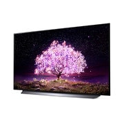 LG C1 48 inch 4K Smart OLED TV, Πλαϊνή όψη σε γωνία -15 μοιρών, OLED48C14LB, thumbnail 2