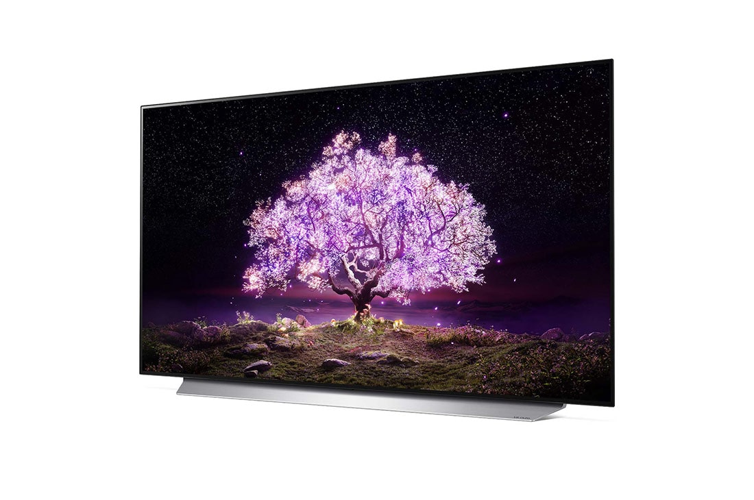 LG C1 55 inch 4K Smart OLED TV, Πλαϊνή όψη σε γωνία -15 μοιρών, OLED55C15LA, thumbnail 2