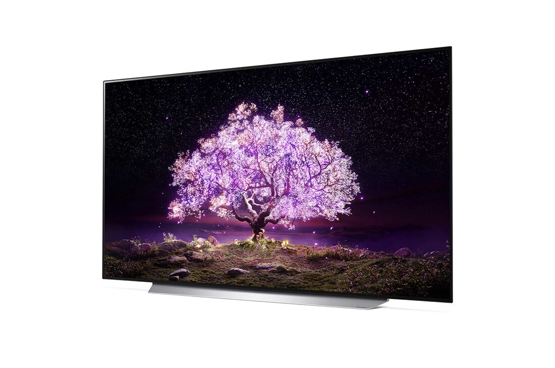 LG C1 65 inch 4K Smart OLED TV, Πλαϊνή όψη σε γωνία -15 μοιρών, OLED65C15LA, thumbnail 2