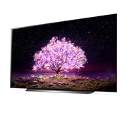 LG C1 83 inch 4K Smart OLED TV, Πλαϊνή όψη σε γωνία -15 μοιρών, OLED83C14LA, thumbnail 2