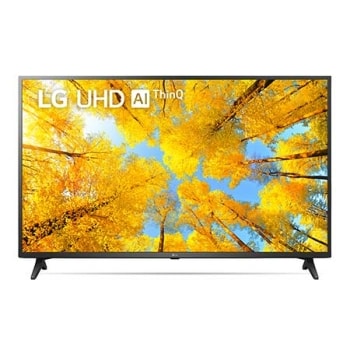 Μπροστινή όψη της LG UHD TV με εικόνα που γεμίζει την οθόνη και λογότυπο του προϊόντος1