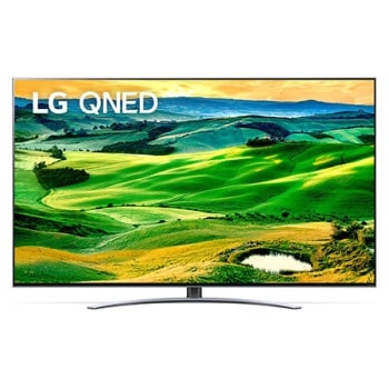 Μπροστινή όψη της LG QNED TV με εικόνα που γεμίζει την οθόνη και λογότυπο του προϊόντος1