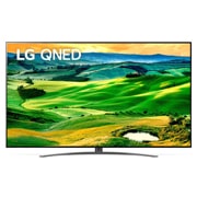 LG 86QNED816QA, Μπροστινή όψη της LG QNED TV με εικόνα που γεμίζει την οθόνη και λογότυπο του προϊόντος, 86QNED816QA, thumbnail 1