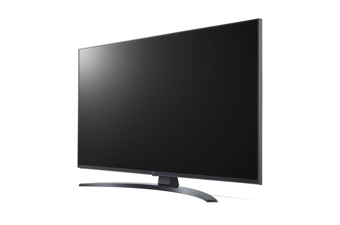 LG UQ81 4K Smart UHD TV 43 Ιντσών , Πλαϊνή όψη 30 μοιρών με εικόνα που γεμίζει το χώρο, 43UQ81006LB, thumbnail 3